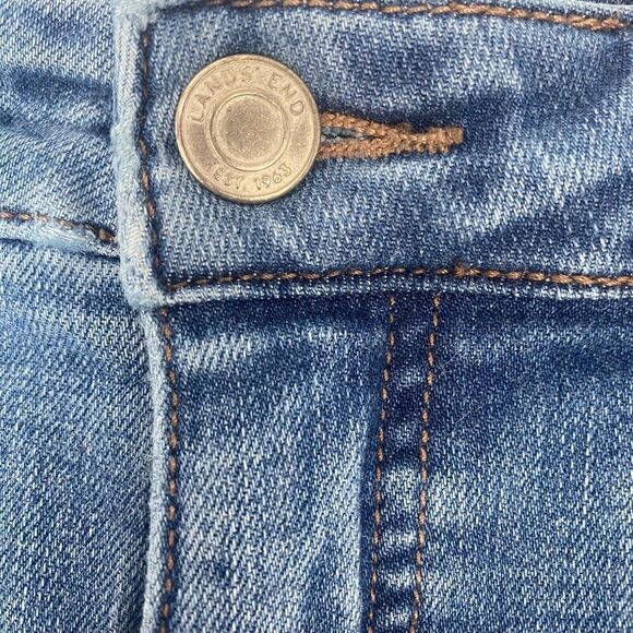 Lands End Women's Size 8 Blue Jeans Stretch Pockets Mid Rise Pre Owned - Picture 16 of 16